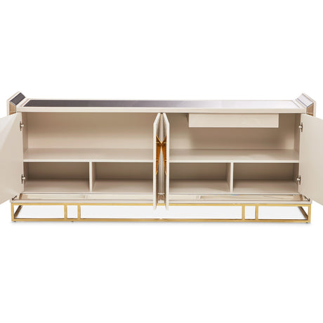 Carmela Shimmer Ivory Console Table from Michael Amini - Luna Furniture