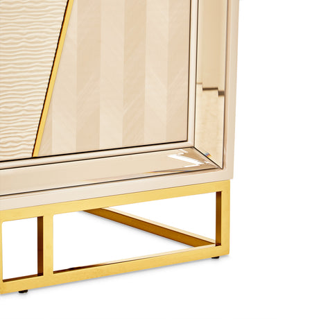Carmela Shimmer Ivory Console Table from Michael Amini - Luna Furniture