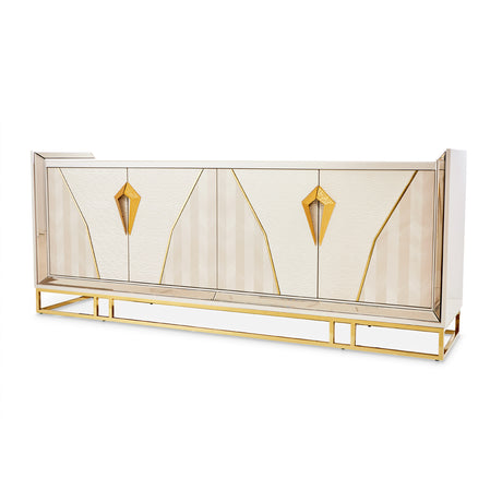 Carmela Shimmer Ivory Console Table from Michael Amini - Luna Furniture