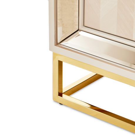 Carmela Shimmer Ivory Console Table from Michael Amini - Luna Furniture