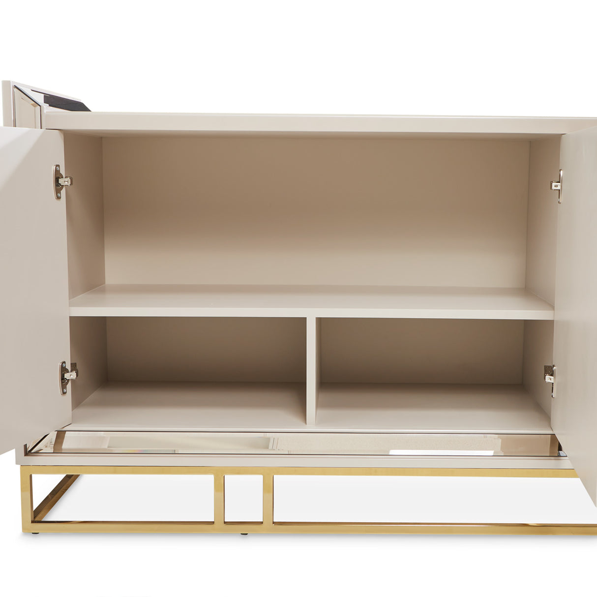 Carmela Shimmer Ivory Console Table from Michael Amini - Luna Furniture
