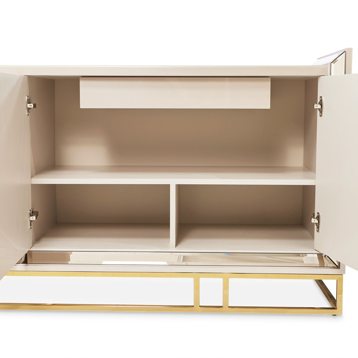 Carmela Shimmer Ivory Console Table from Michael Amini - Luna Furniture