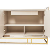 Carmela Shimmer Ivory Console Table from Michael Amini - Luna Furniture