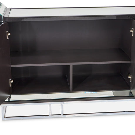 Carmela Glossy Charcoal Sand Console Table from Michael Amini - Luna Furniture