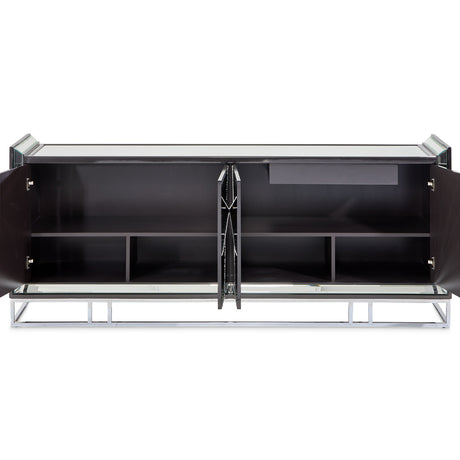 Carmela Glossy Charcoal Sand Console Table from Michael Amini - Luna Furniture