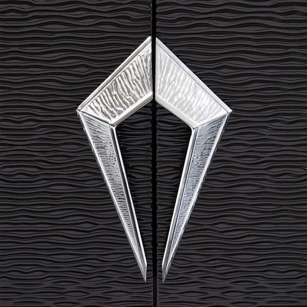 Carmela Glossy Charcoal Sand Console Table from Michael Amini - Luna Furniture