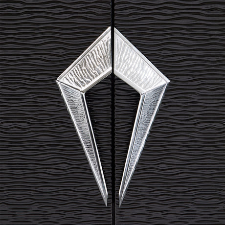 Carmela Glossy Charcoal Sand Console Table from Michael Amini - Luna Furniture
