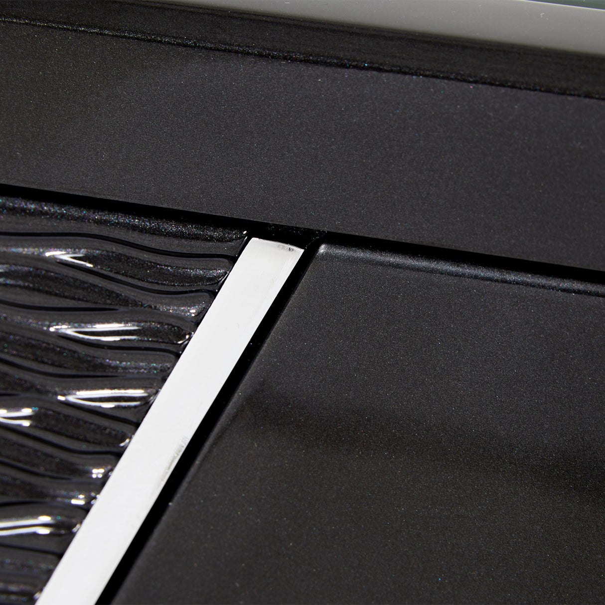 Carmela Glossy Charcoal Sand Console Table from Michael Amini - Luna Furniture
