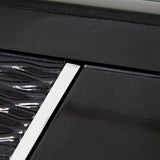 Carmela Glossy Charcoal Sand Console Table from Michael Amini - Luna Furniture