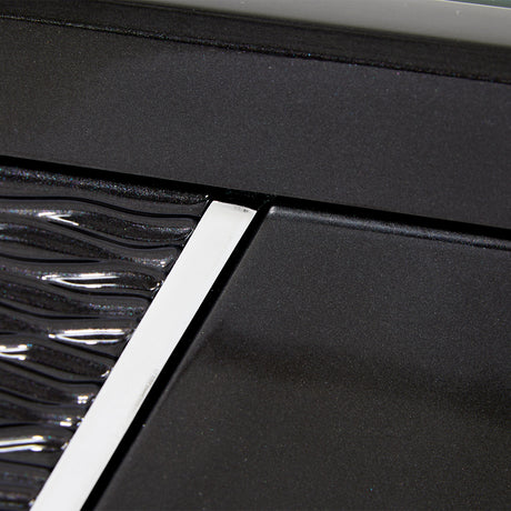 Carmela Glossy Charcoal Sand Console Table from Michael Amini - Luna Furniture
