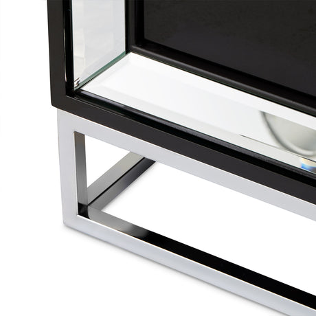 Carmela Glossy Charcoal Sand Console Table from Michael Amini - Luna Furniture