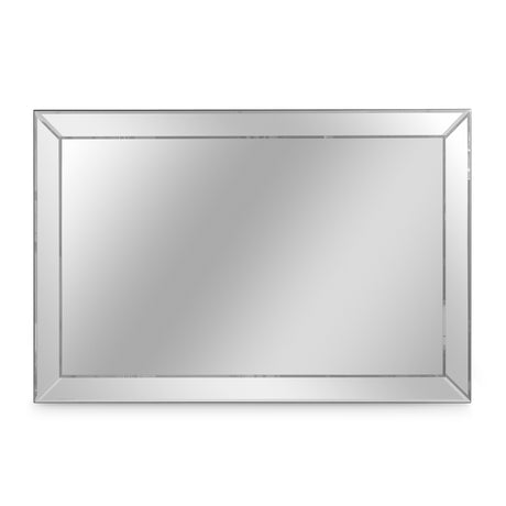 Carmela Glossy Charcoal Sand Wall Mirror from Michael Amini - Luna Furniture