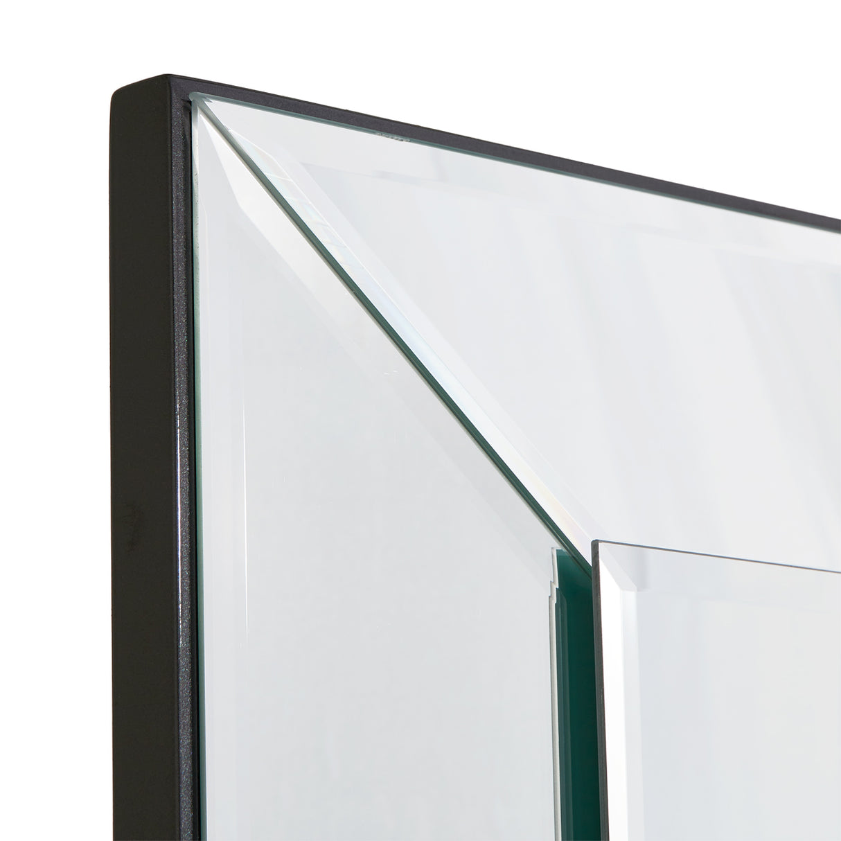 Carmela Glossy Charcoal Sand Wall Mirror from Michael Amini - Luna Furniture