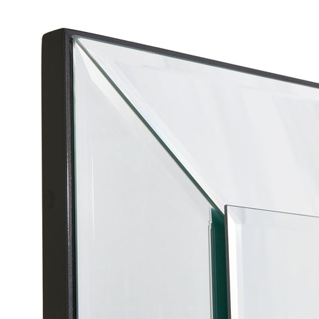 Carmela Glossy Charcoal Sand Wall Mirror from Michael Amini - Luna Furniture