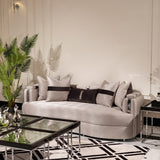 Carmela Silver Standard Sofa from Michael Amini - Luna Furniture
