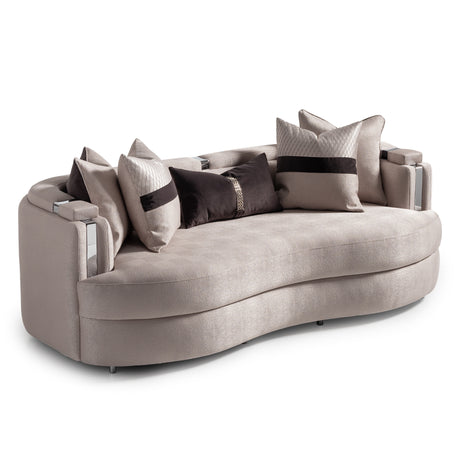 Carmela Silver Standard Sofa from Michael Amini - Luna Furniture