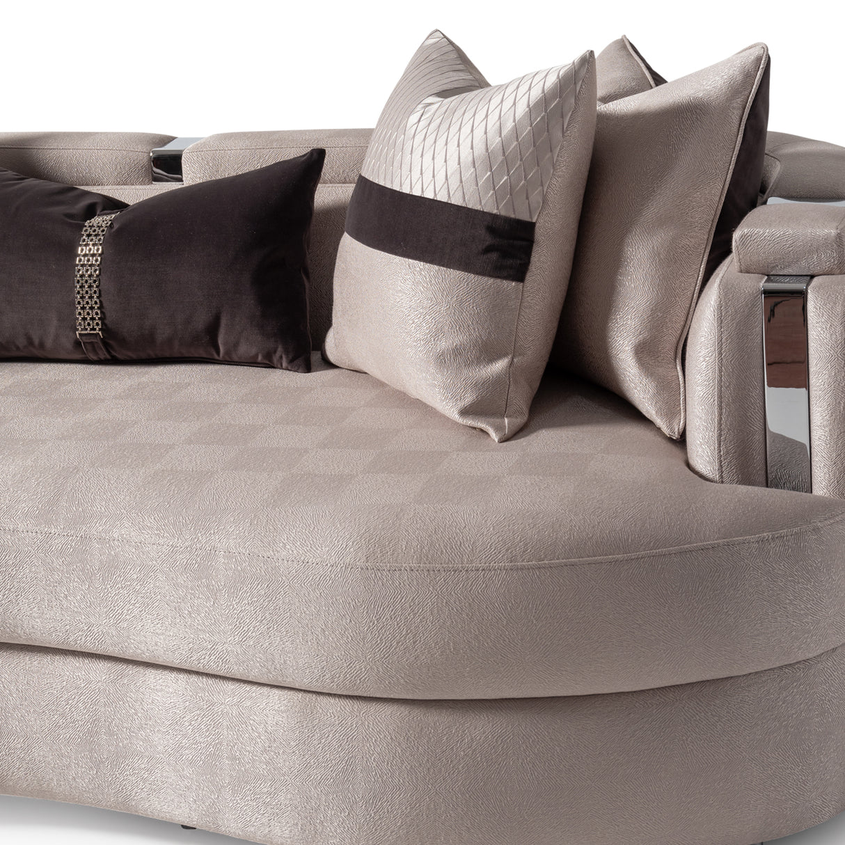Carmela Silver Standard Sofa from Michael Amini - Luna Furniture