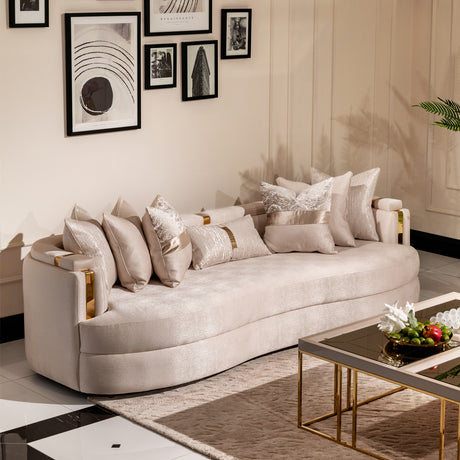 Carmela Gold Mansion Sofa from Michael Amini - Luna Furniture