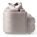 Carmela Silver Mansion Sofa from Michael Amini - Luna Furniture