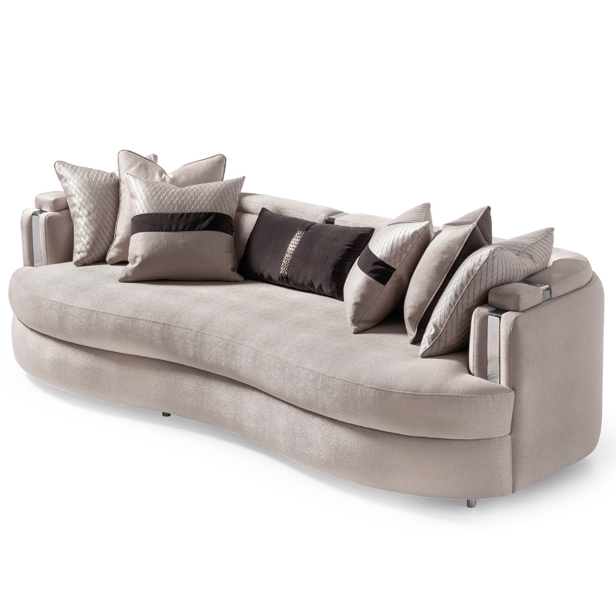 Carmela Silver Mansion Sofa from Michael Amini - Luna Furniture