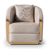 Carmela Gold Accent Chair from Michael Amini - Luna Furniture