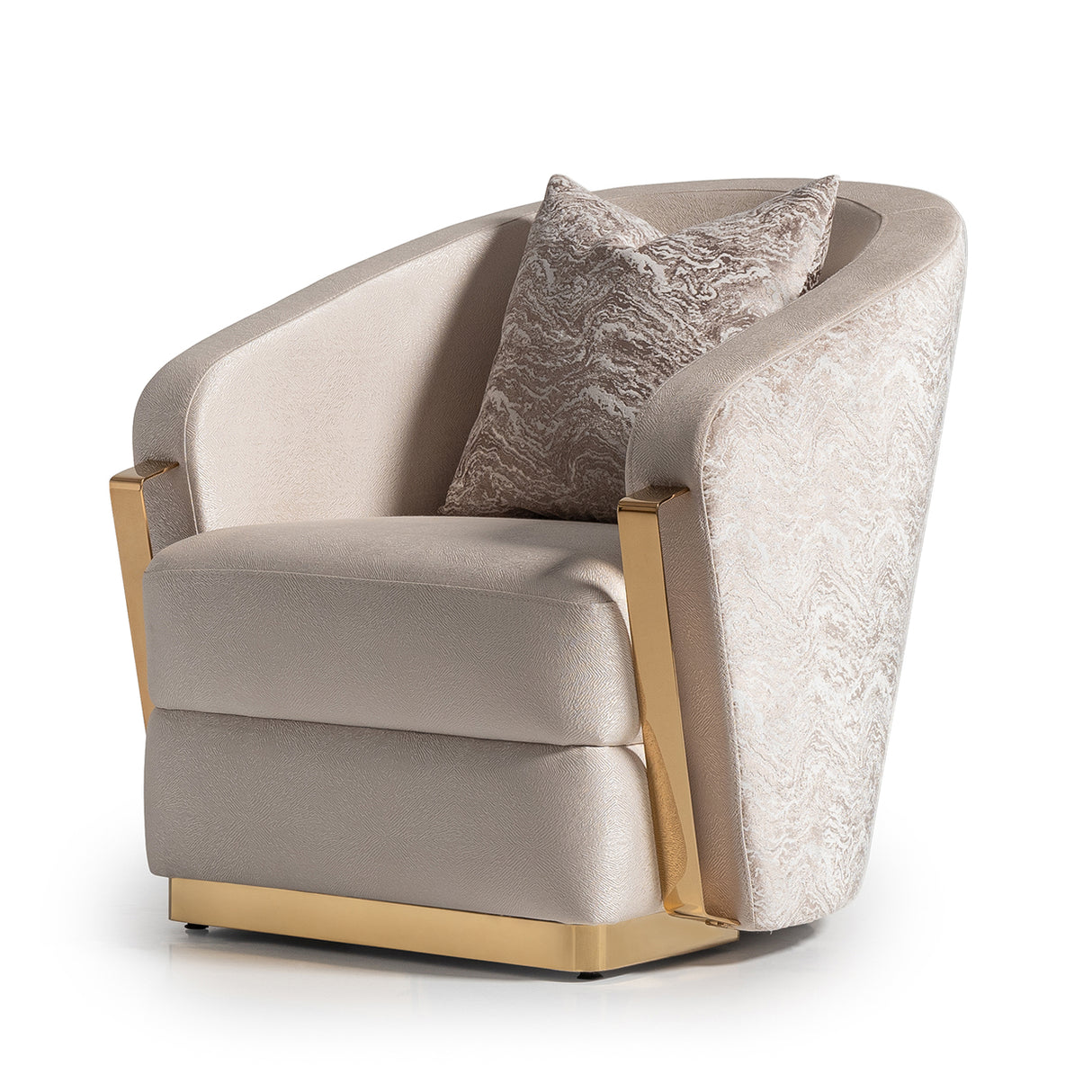 Carmela Gold Accent Chair from Michael Amini - Luna Furniture