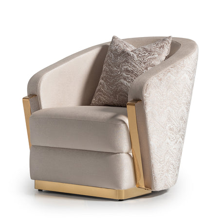 Carmela Gold Accent Chair from Michael Amini - Luna Furniture