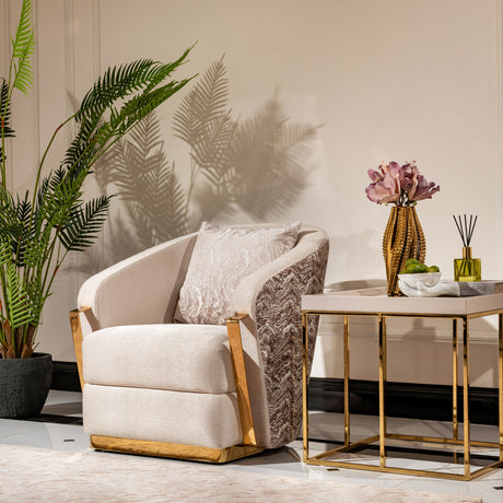 Carmela Gold Accent Chair from Michael Amini - Luna Furniture