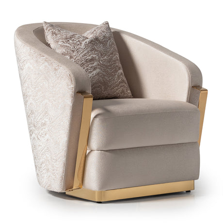Carmela Gold Accent Chair from Michael Amini - Luna Furniture