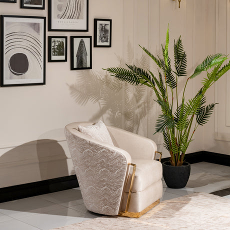 Carmela Gold Accent Chair from Michael Amini - Luna Furniture
