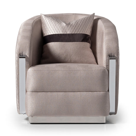 Carmela Silver Accent Chair from Michael Amini - Luna Furniture