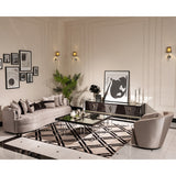 Carmela Silver Accent Chair from Michael Amini - Luna Furniture