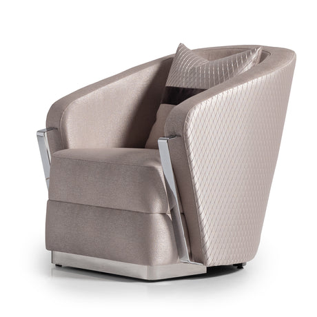 Carmela Silver Accent Chair from Michael Amini - Luna Furniture