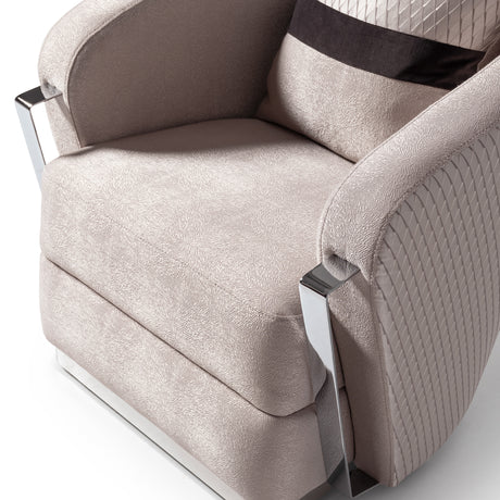 Carmela Silver Accent Chair from Michael Amini - Luna Furniture