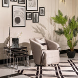 Carmela Silver Accent Chair from Michael Amini - Luna Furniture