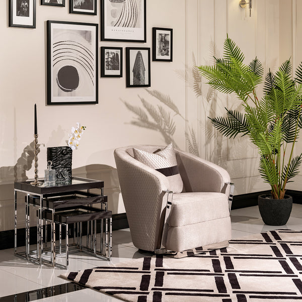 Carmela Silver Accent Chair
