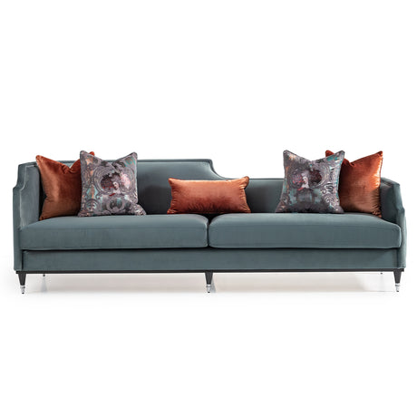La Francaise Black Mansion Sofa - Azure from Michael Amini - Luna Furniture