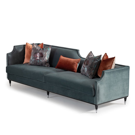 La Francaise Black Mansion Sofa - Azure from Michael Amini - Luna Furniture