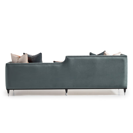 La Francaise Black Mansion Sofa - Azure from Michael Amini - Luna Furniture