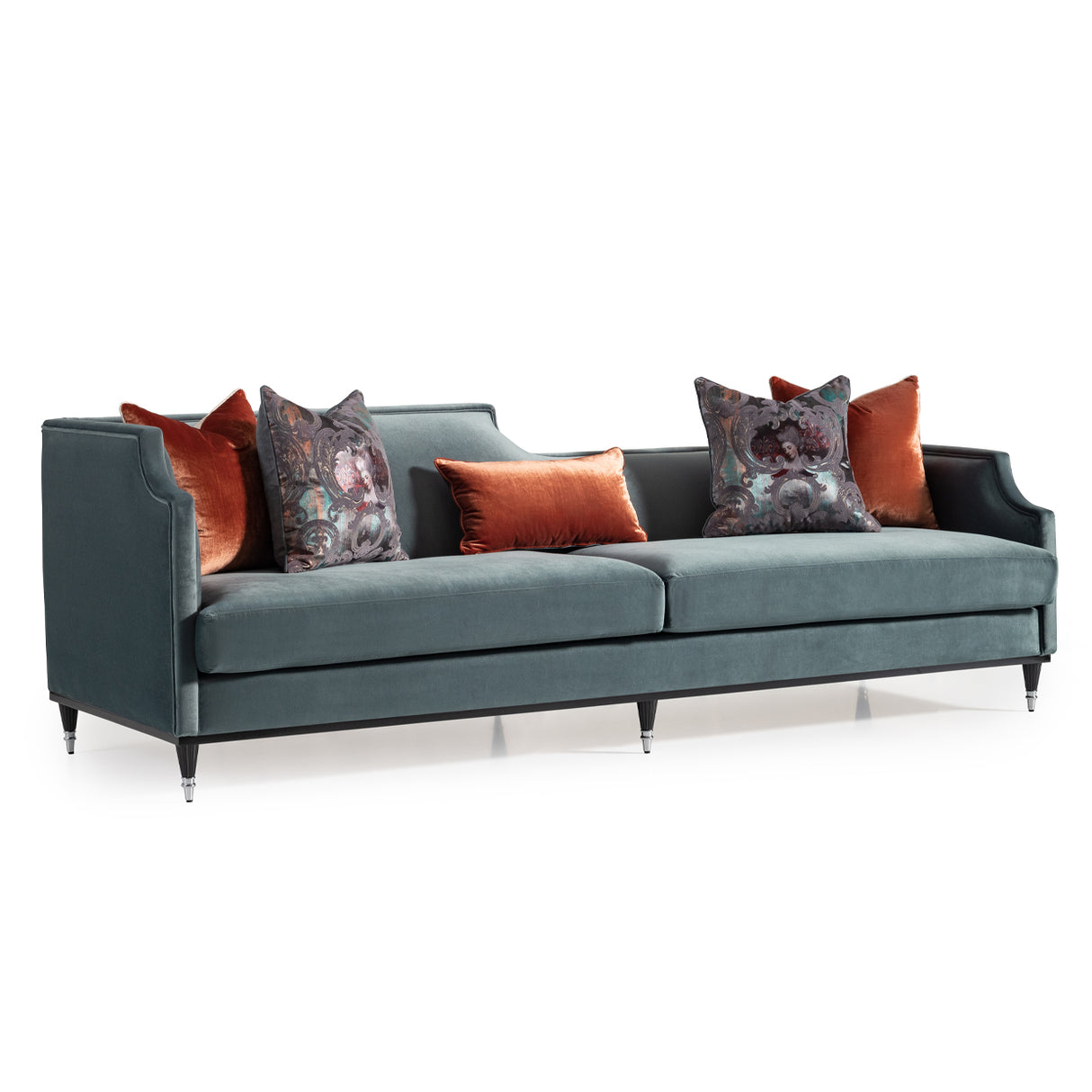 La Francaise Black Mansion Sofa - Azure from Michael Amini - Luna Furniture