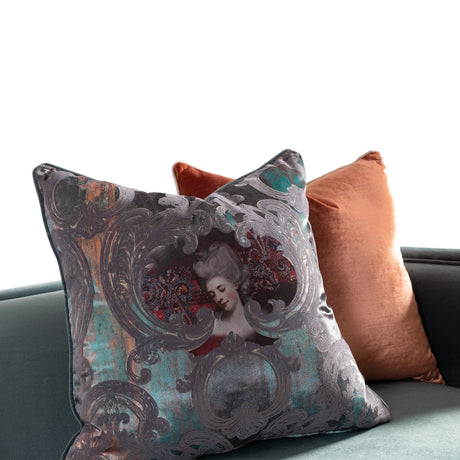 La Francaise Black Mansion Sofa - Azure from Michael Amini - Luna Furniture