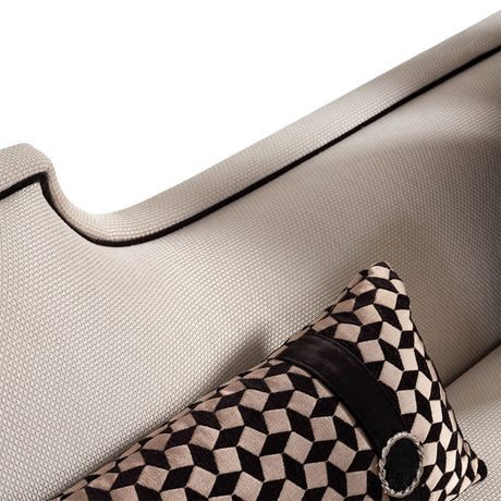 La Francaise Black Mansion Sofa - Café Au Lait from Michael Amini - Luna Furniture