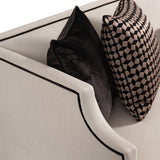 La Francaise Black Mansion Sofa - Café Au Lait from Michael Amini - Luna Furniture