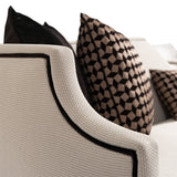 La Francaise Black Mansion Sofa - Café Au Lait from Michael Amini - Luna Furniture