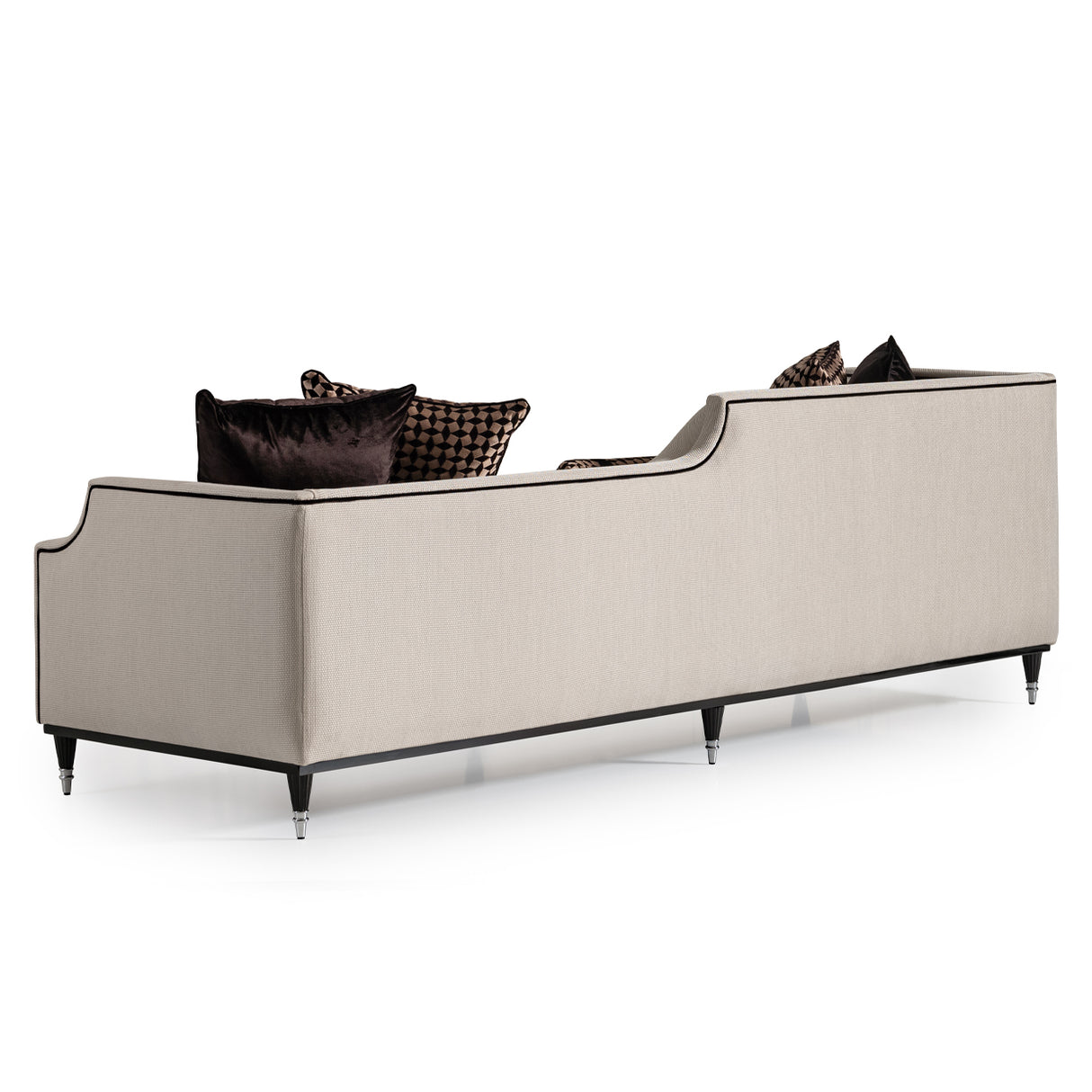 La Francaise Black Mansion Sofa - Café Au Lait from Michael Amini - Luna Furniture