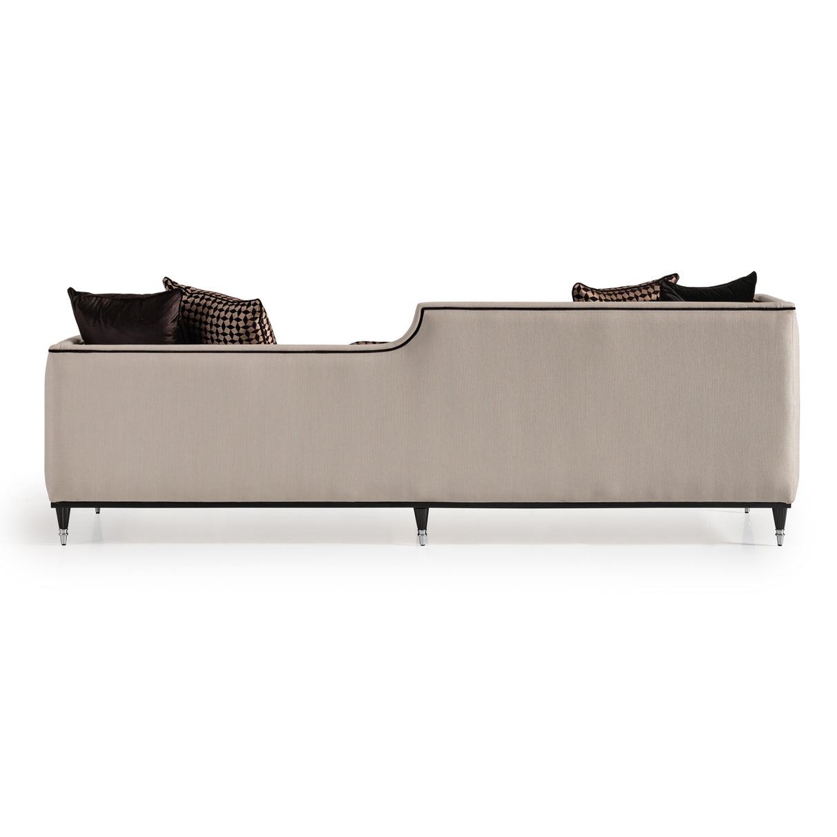 La Francaise Black Mansion Sofa - Café Au Lait from Michael Amini - Luna Furniture