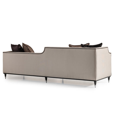 La Francaise Black Mansion Sofa - Café Au Lait from Michael Amini - Luna Furniture
