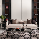 La Francaise Black Mansion Sofa - Café Au Lait from Michael Amini - Luna Furniture
