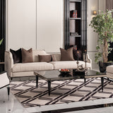 La Francaise Black Mansion Sofa - Café Au Lait from Michael Amini - Luna Furniture