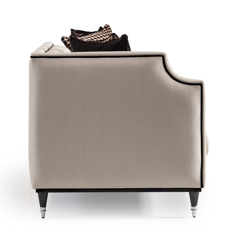 La Francaise Black Mansion Sofa - Café Au Lait from Michael Amini - Luna Furniture